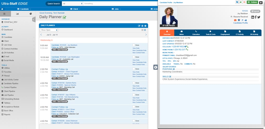 Staffing & Recruiting Software - Ultra-Staff EDGE Staffing Software