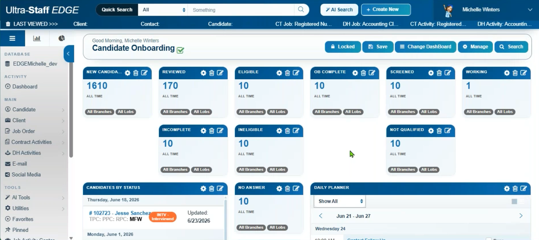 Ultra-Staff EDGE Onboarding DashBoard