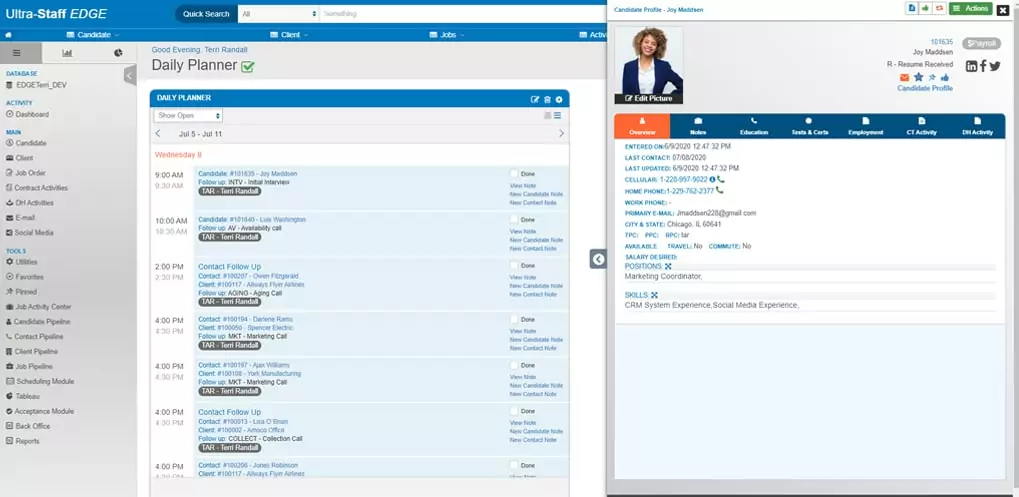 Staffing & Recruiting Software - Ultra-Staff EDGE Staffing Software